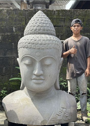 Buddha Head Vulcanic Stone H150cm